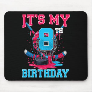 Het is mijn 8e verjaardag Hockey 8 jaar oud Ijs D Muismat
