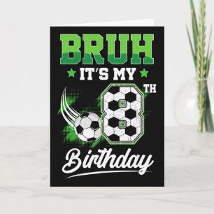 Het is mijn 8e verjaardag Jongen Sport Fan 8 Jaar Kaart