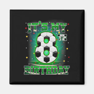 Het is mijn 8e verjaardag Jongens Voetbal 8 Jaar O Magneet