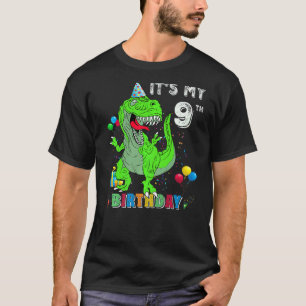 Het is mijn 9de verjaardag, 9 jaar Dinosaur Rex Bd T-shirt