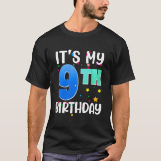 Het is mijn 9e verjaardag 9 9 Nine Happy Birthday T-shirt