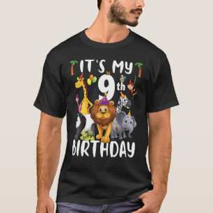 Het is mijn 9e verjaardagsdierentuin Safari Oerwou T-shirt