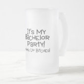 Het is mijn Bachelor Party Beer Matglas Bierpul (Voorkant rechts)