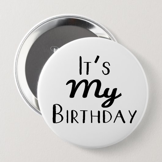 Het is mijn Birthday 4-inch Button (Voorkant /achterkant)