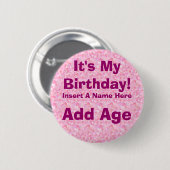 Het is mijn Birthday Birthday Button (Voorkant /achterkant)