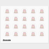 Het is mijn 'Birthday Pink Cake Sticker' Ronde Sticker (Vel)