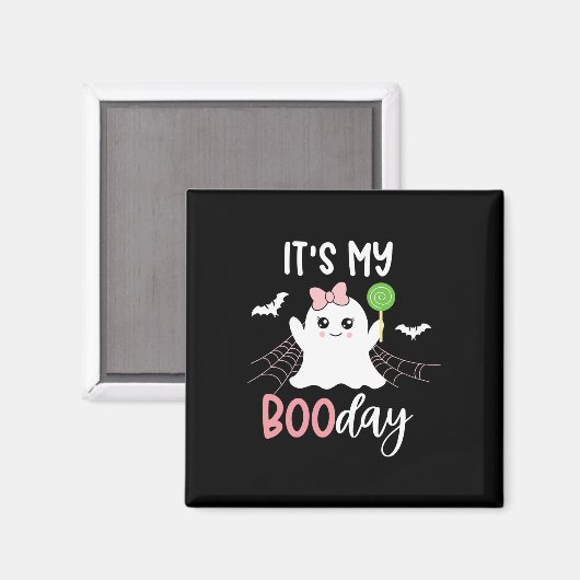 Het is mijn Boo Day Cute Halloween Birthday Ghost Magneet (Voorkant / Achterkant)