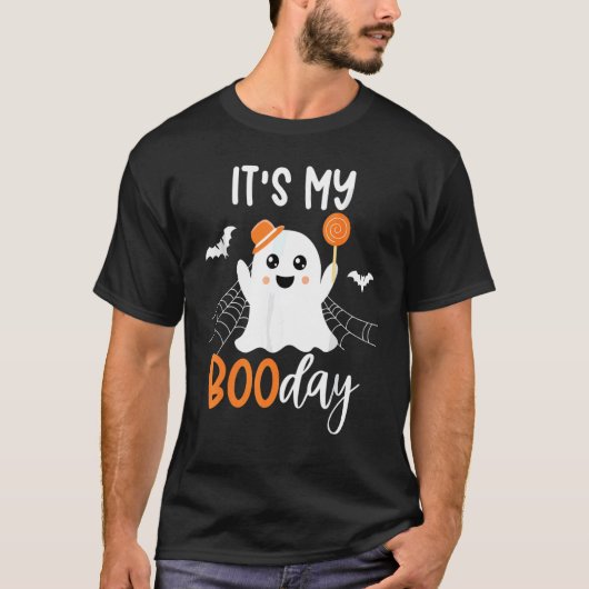 Het is mijn Boo Day Cute Halloween Birthday Ghost  T-shirt (Voorkant)