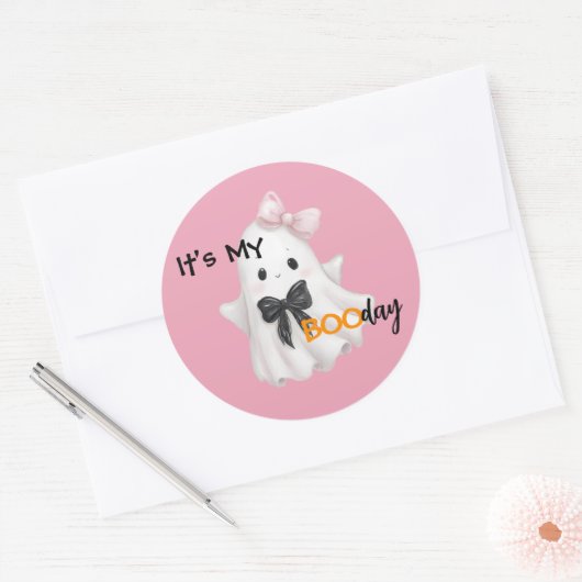 Het is mijn booday – Spooky Sweet Celebration Ronde Sticker (Envelop)