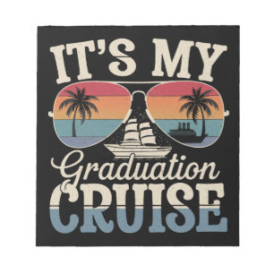 Het is mijn diploma cruise afstudeerreis schip ret notitieblok