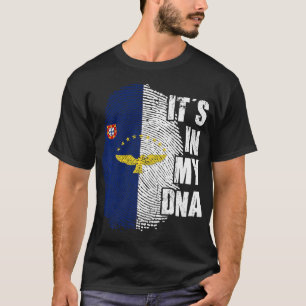 Het is mijn DNA Azoren vlag Portugal Patriotic Por T-shirt