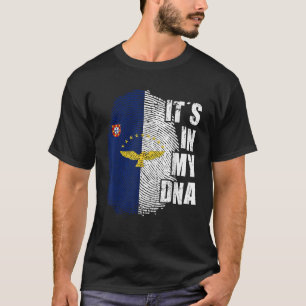 Het is mijn DNA Azoren Vlag Portugal Patriottische T-shirt