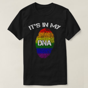 Het is mijn DNA Funny Fingerprint LGBT Rainbow Col T-shirt