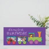 Het is mijn eerste avondtrein kaart (Staand voorkant)