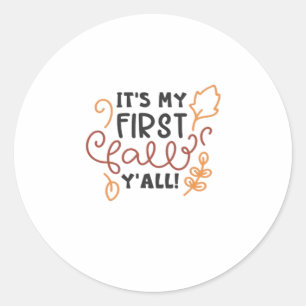 Het is mijn eerste herfst jongens ronde sticker