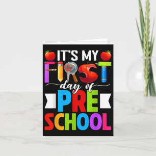Het is mijn eerste schooldag terug naar school kaart