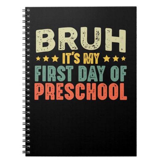 Het is mijn eerste schooldag terug naar school notitieboek (Voorkant)