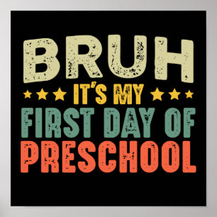 Het is mijn eerste schooldag terug naar school poster
