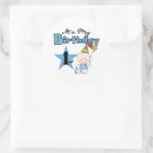 Het is mijn eerste verjaardag ronde sticker (Tas)