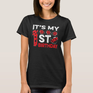 Het is mijn eerste verjaardag Sweet Cute Ladybug o T-shirt