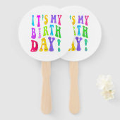 Het is mijn geboorte Retro Groovy voor meisjes Handwaaier (Voorkant en achterkant)