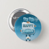 Het is mijn gelukkige verjaardag / Button Pinback (Voorkant /achterkant)