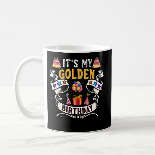 Het is mijn gouden verjaardag Cool Classic Birthda Koffiemok (Links)