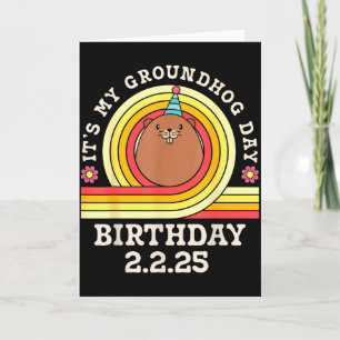 Het is mijn Groundhog Day verjaardagsfeesthoed Gra Kaart