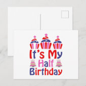 Het is mijn halve verjaardag briefkaart (Voorkant / Achterkant)