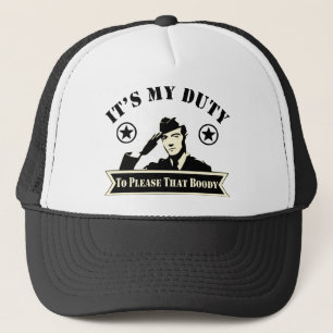 Het is mijn plicht om dat militaire dienstnr. trucker pet