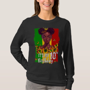 Het is mijn tiende verjaardag 10 jaar oude zwarte  t-shirt
