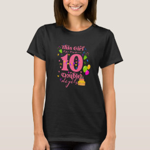 Het is mijn tiende verjaardag dit meisje is nu 10 t-shirt
