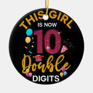 Het is mijn tiende verjaardag van dit meisje, nu 1 keramisch ornament