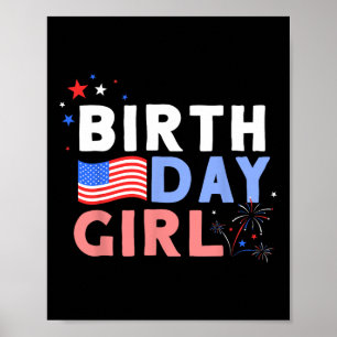 Het is mijn verjaardag 4 juli Design voor vrouwen Poster