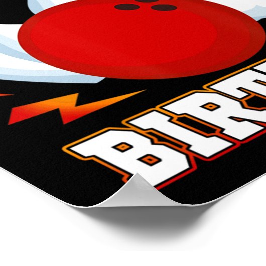 Het is mijn verjaardag Bowling Theme Party Poster (Hoek)