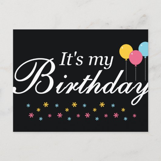 Het is mijn verjaardag Briefkaart (Voorkant)