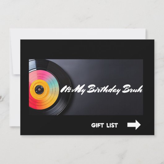 Het is mijn verjaardag Bruh Kaart (Voorkant)