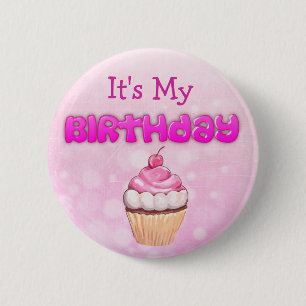 Het is mijn verjaardag buton ronde button 5,7 cm