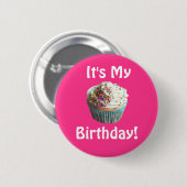 Het is mijn verjaardag buton ronde button 5,7 cm (Voorkant /achterkant)