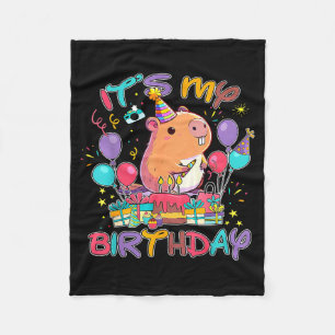 Het is mijn verjaardag Capybara-liefhebbers Verjaa Fleece Deken