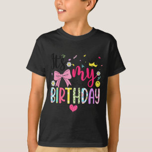 Het is mijn verjaardag Coquette Strik Bloem Verjaa T-shirt