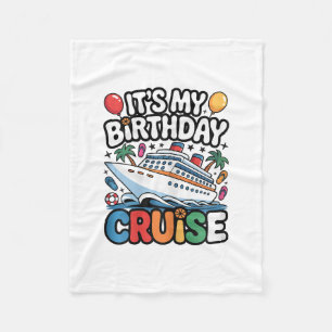 Het is mijn verjaardag Cruise Lief Roze Zee Reis V Fleece Deken