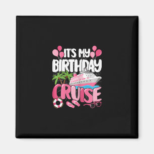 Het is mijn verjaardag Cruise Lief Roze Zee Reis V Magneet