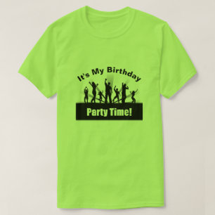 Het is mijn verjaardag Disco Black Silhouette T-Sh T-shirt