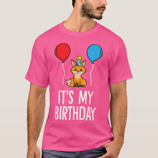Het is mijn verjaardag Fox Birthday Party T-shirt