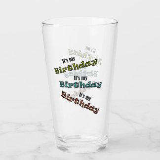 Het is mijn verjaardag glas