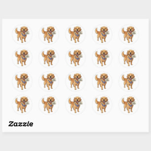 Het is mijn verjaardag Golden Retriever Sticker