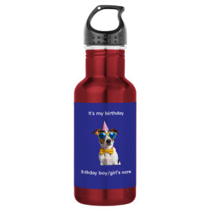 Het is mijn verjaardag hond - Grappig ontwerp voor Waterfles