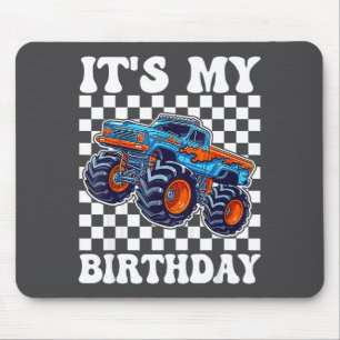 Het is mijn verjaardag jongen monstertruck verjaar muismat
