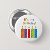 "Het is mijn verjaardag!" Knoop Ronde Button 5,7 Cm (Voorkant /achterkant)